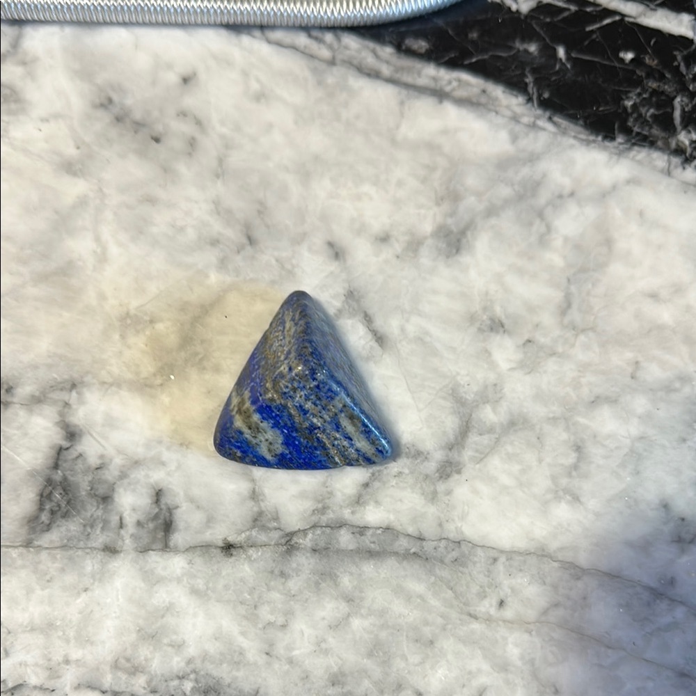 Blue Gray and White Stone Pyramid